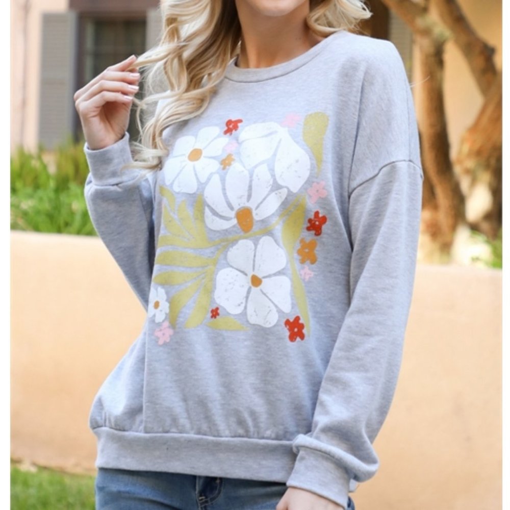 38202  Floral Sweatshirt
